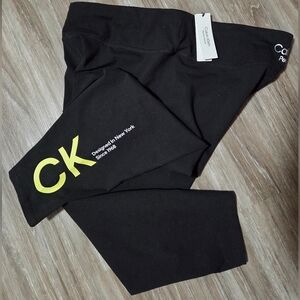 Calvin Klein Performance Stretch Leggings Black Womans Plus Size 3X
